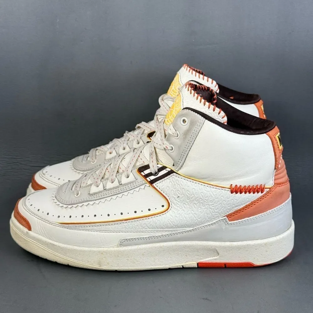 Air Jordan 2 x Maison Château Rouge Orange and Sail athletic shoes men’s size 9